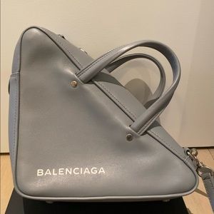 Balenciaga Grey Triangle Crossbody Bag